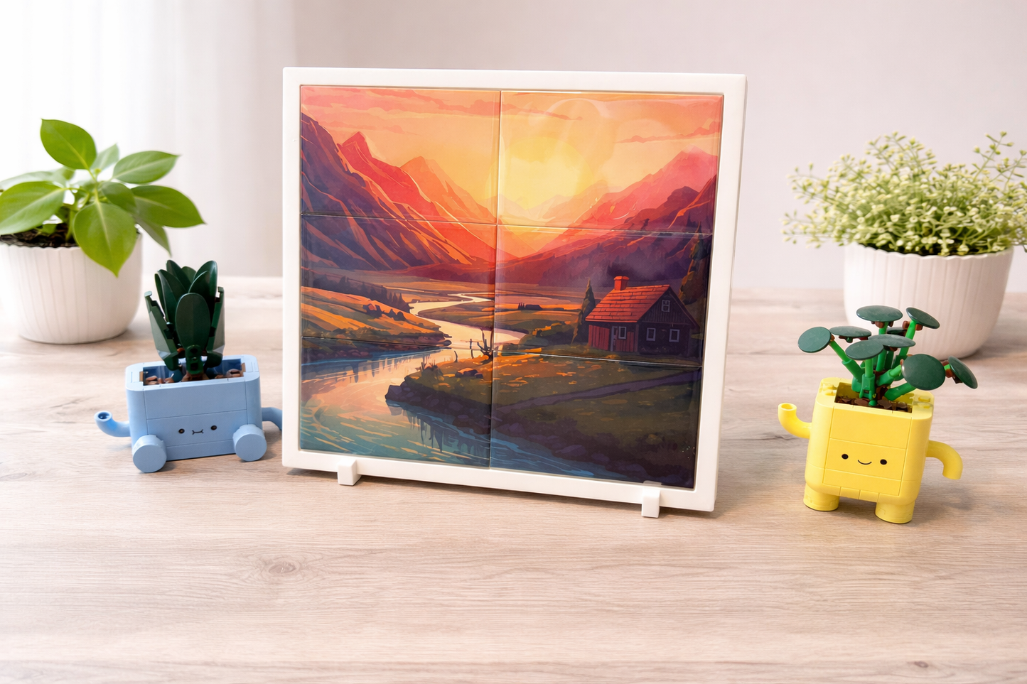 Puzzle cu 6 magneți si ramă